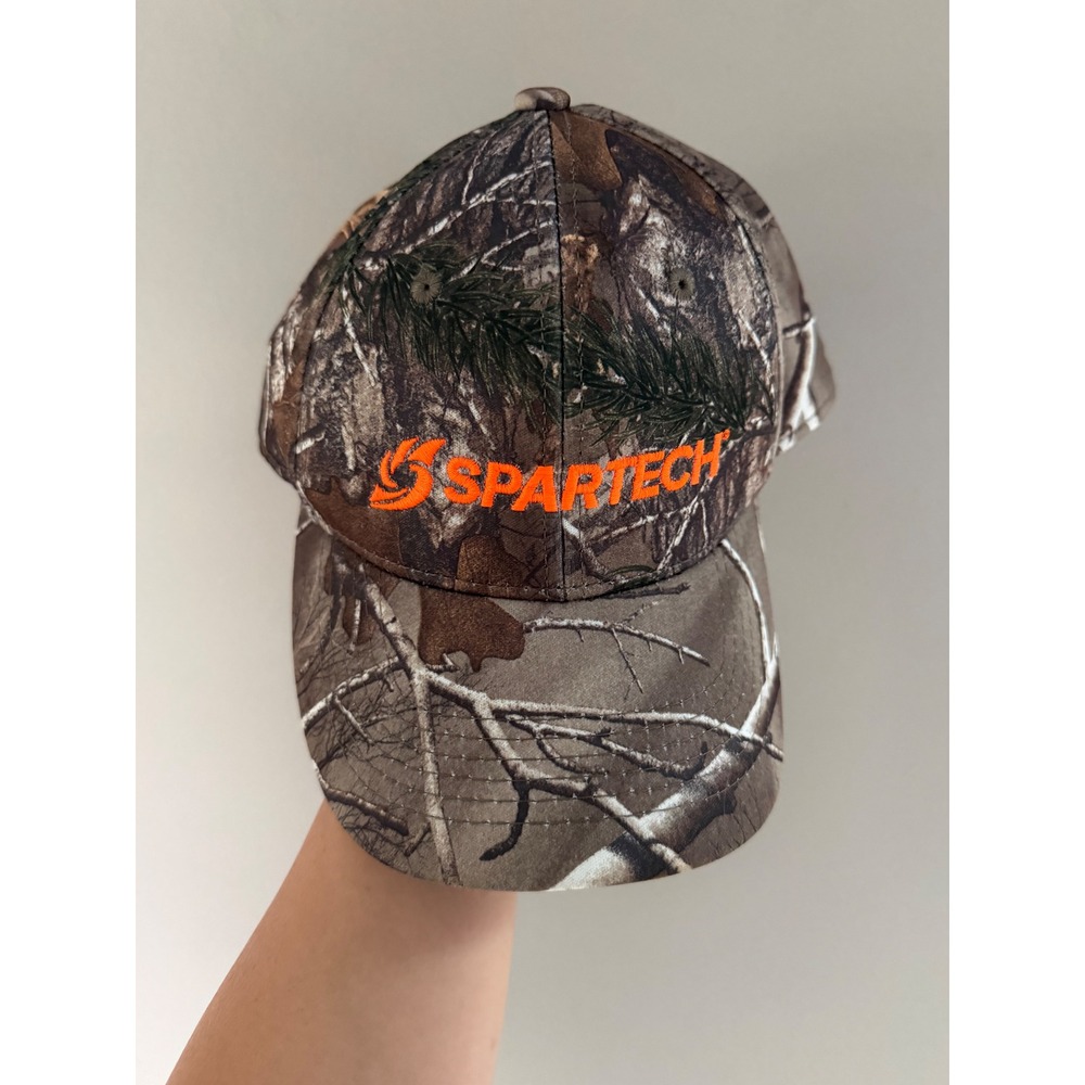Outdoor Cap Spartech Realtree Camo Baseball Hat Orange Logo Adjustable Mens